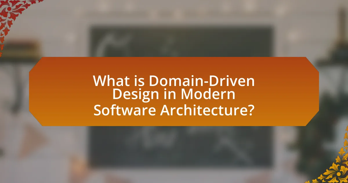 What is Domain-Driven Design in Modern Software Architecture?
